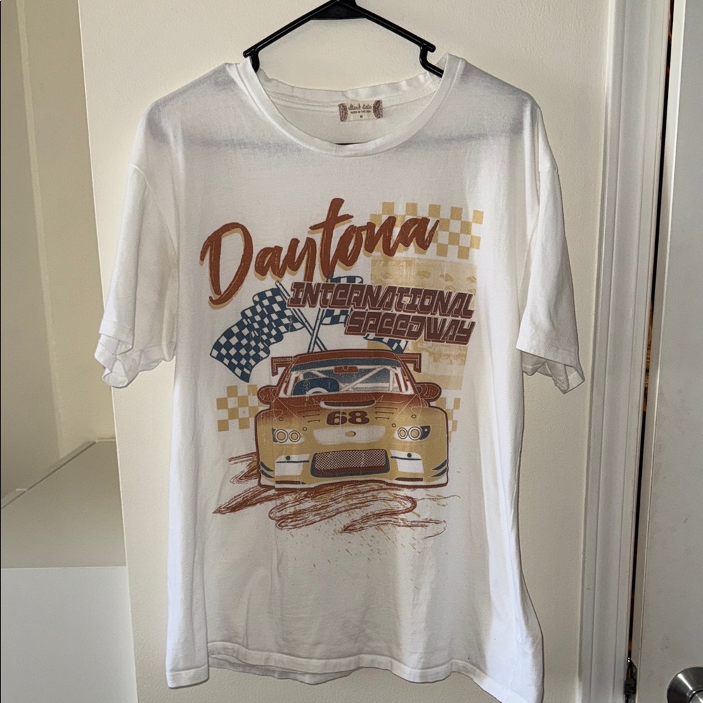 Altar'd State White Daytona Graphic Tee Size Medium